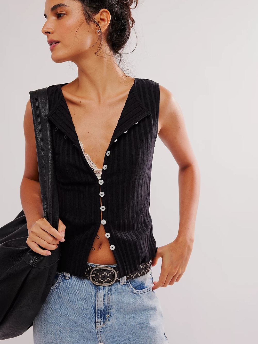 Free People Tilly Vest - Black